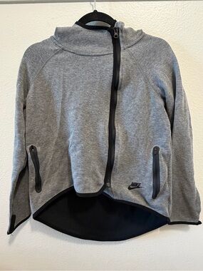 Nike Women’s Grey Asymmetrical Zip Fleece Jacket